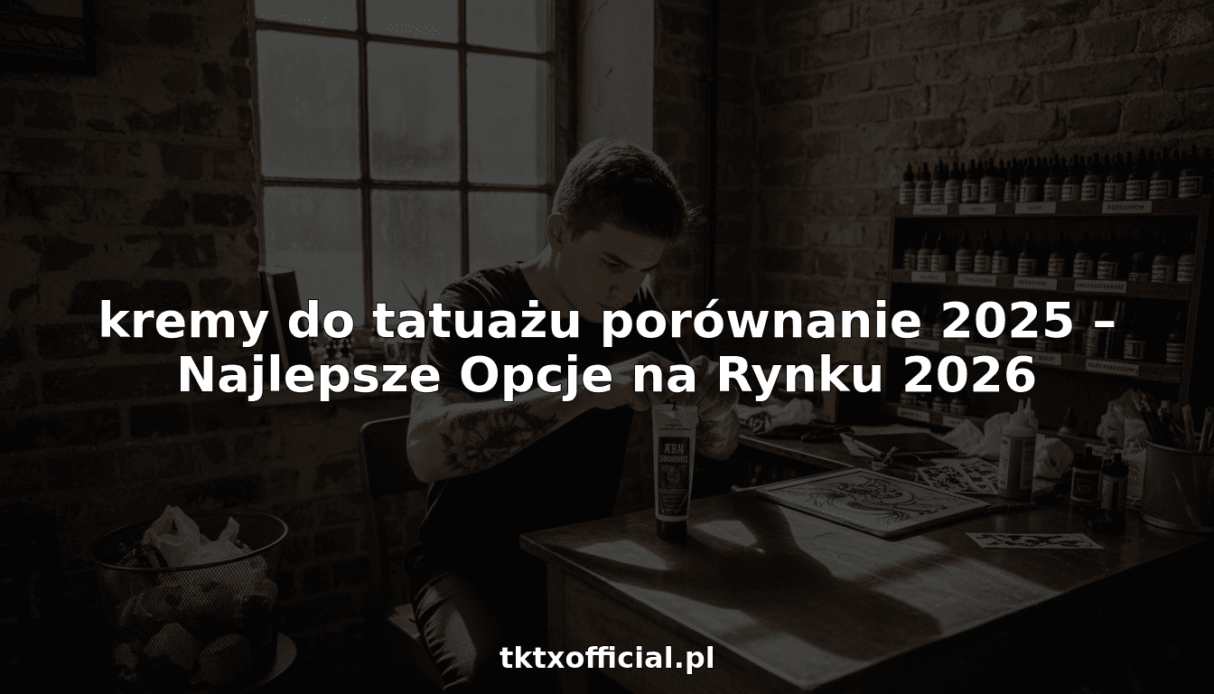 kremy do tatuażu porównanie 2025 – Najlepsze Opcje na Rynku 2026