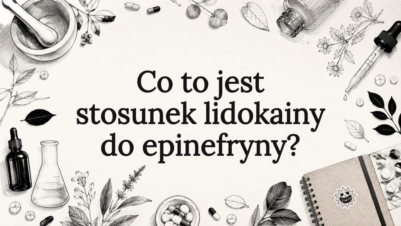 Co to jest stosunek lidokainy do epinefryny?