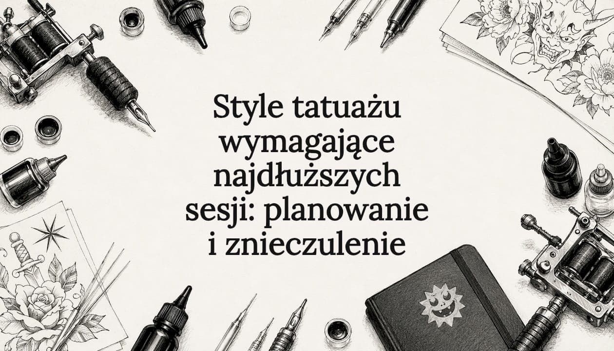 Style tatuażu wymagające najdłuższych sesji: planowanie i znieczulenie