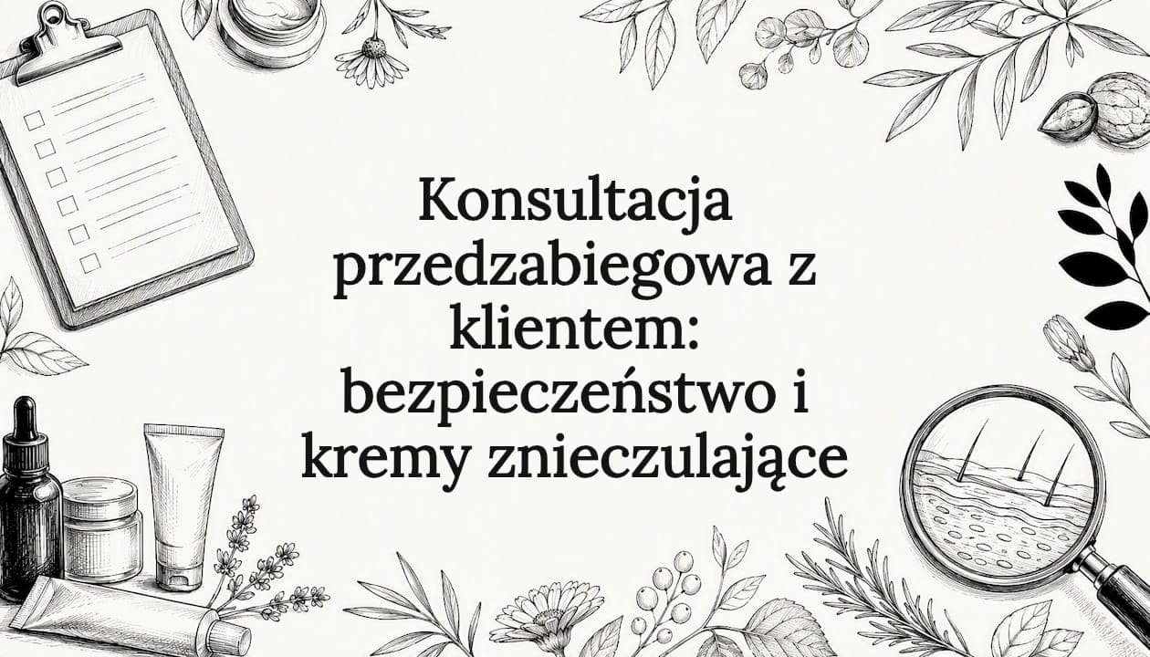 Konsultacja przedzabiegowa z klientem: bezpieczeństwo i kremy znieczulające