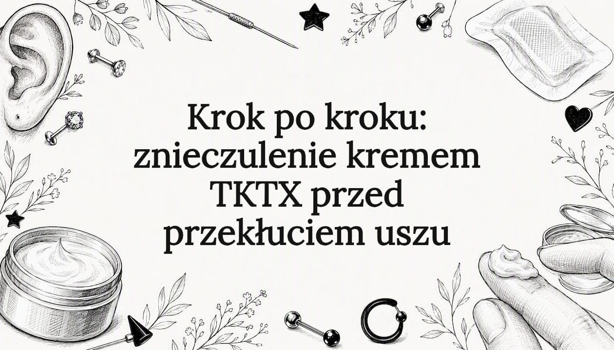 Krok po kroku: znieczulenie kremem TKTX przed przekłuciem uszu